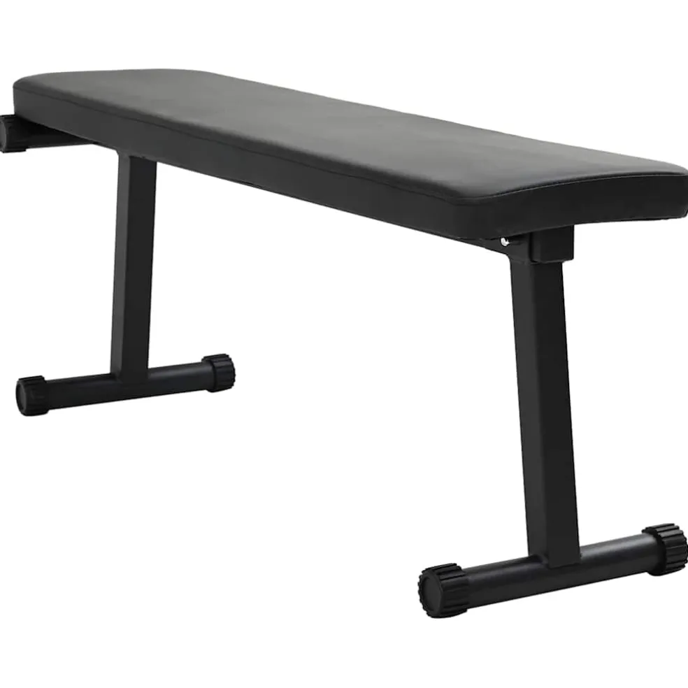 vidaXL Gewicht Bank Zwart 108 x 27 x 41 cm Gepoedercoat staal