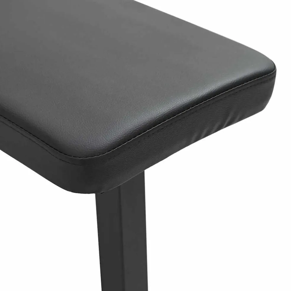 vidaXL Gewicht Bank Zwart 108 x 27 x 41 cm Gepoedercoat staal