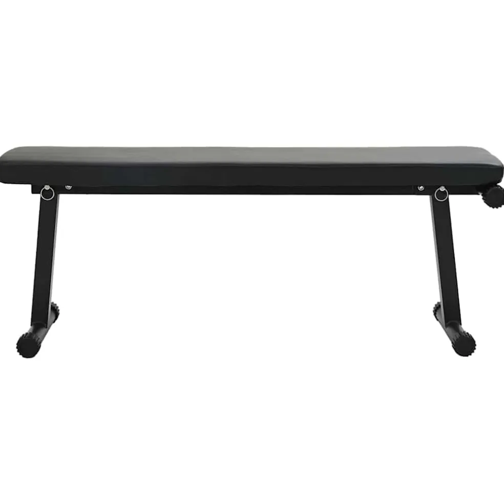 vidaXL Gewicht Bank Zwart 108 x 27 x 41 cm Gepoedercoat staal