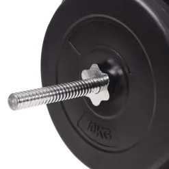 vidaXL Gewichtenbank met gewichtenrek en halterset 90 kg