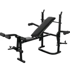 vidaXL Gewichtenbank met gewichtenrek en halterset 30,5 kg