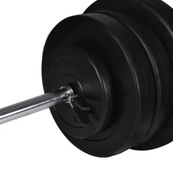 vidaXL Gewichtenbank met gewichtenrek en halterset 60,5 kg