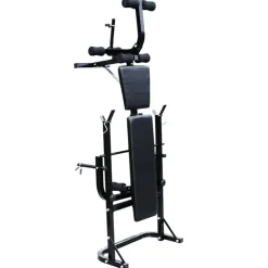 vidaXL Gewichtenbank met gewichtenrek en halterset 60,5 kg