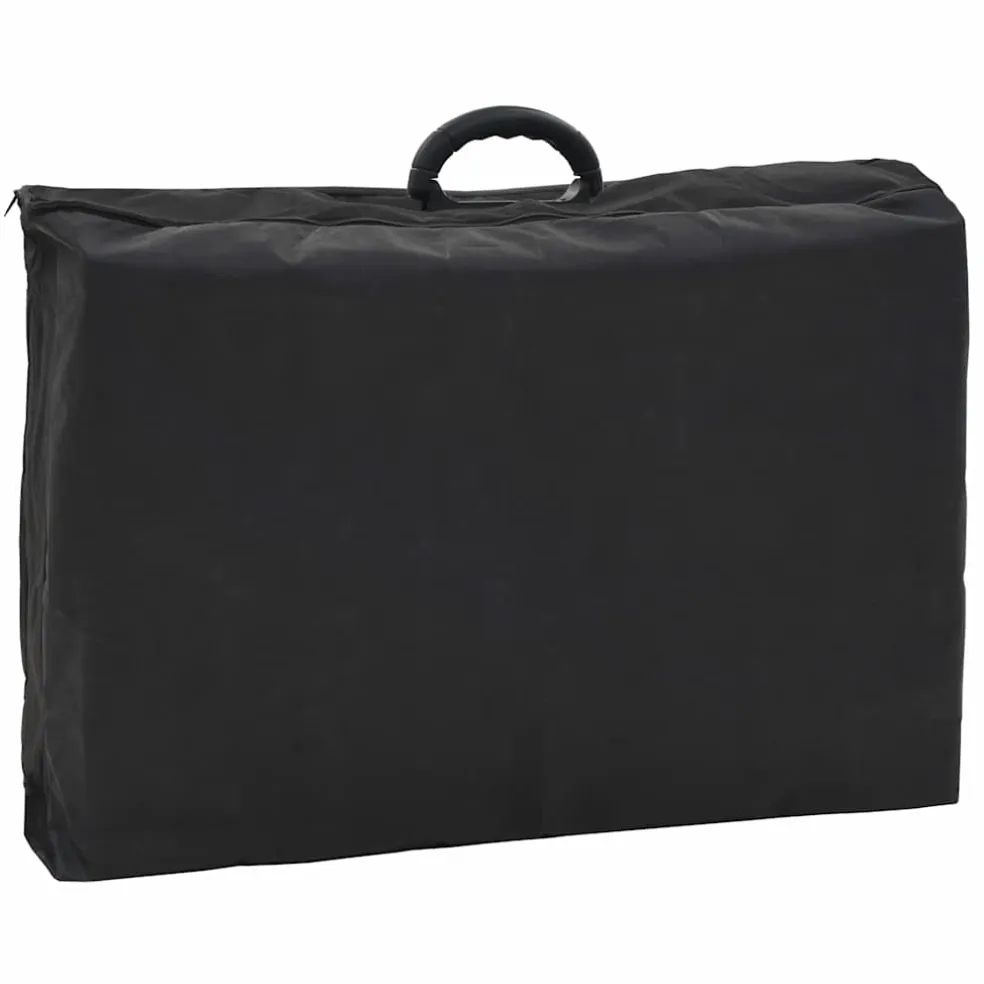 vidaXL Gezichtsbehandelstoel draagbaar 185x78x76 cm kunstleer zwart