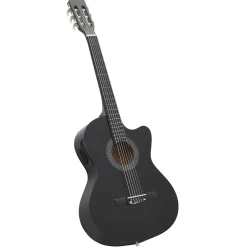 vidaXL Gitaar cutaway met equalizer 6 snaren western klassiek zwart