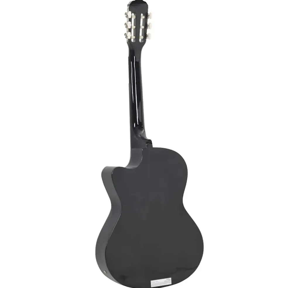 vidaXL Gitaar cutaway met equalizer 6 snaren western klassiek zwart