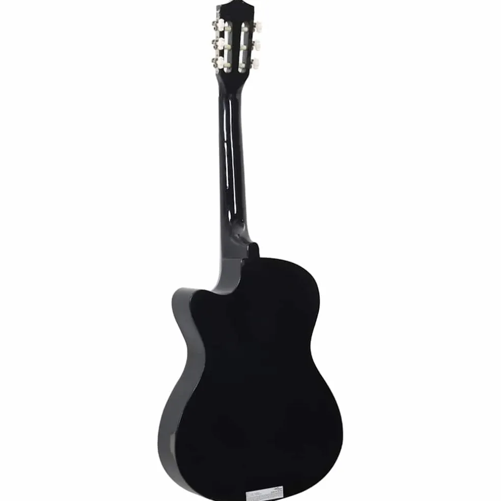 vidaXL Gitaar cutaway met 6 snaren western klassiek 38" zwart