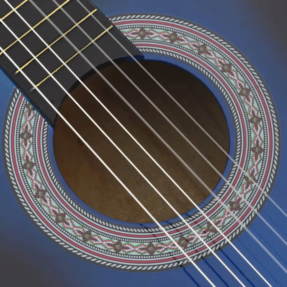 vidaXL Gitaar cutaway met 6 snaren western klassiek 38" getint blauw