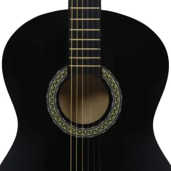 vidaXL Gitaar klassiek beginner met tas 4/4 39" zwart