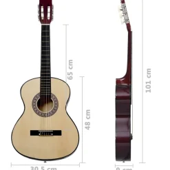 vidaXL Gitaar klassiek beginner met tas 4/4 39