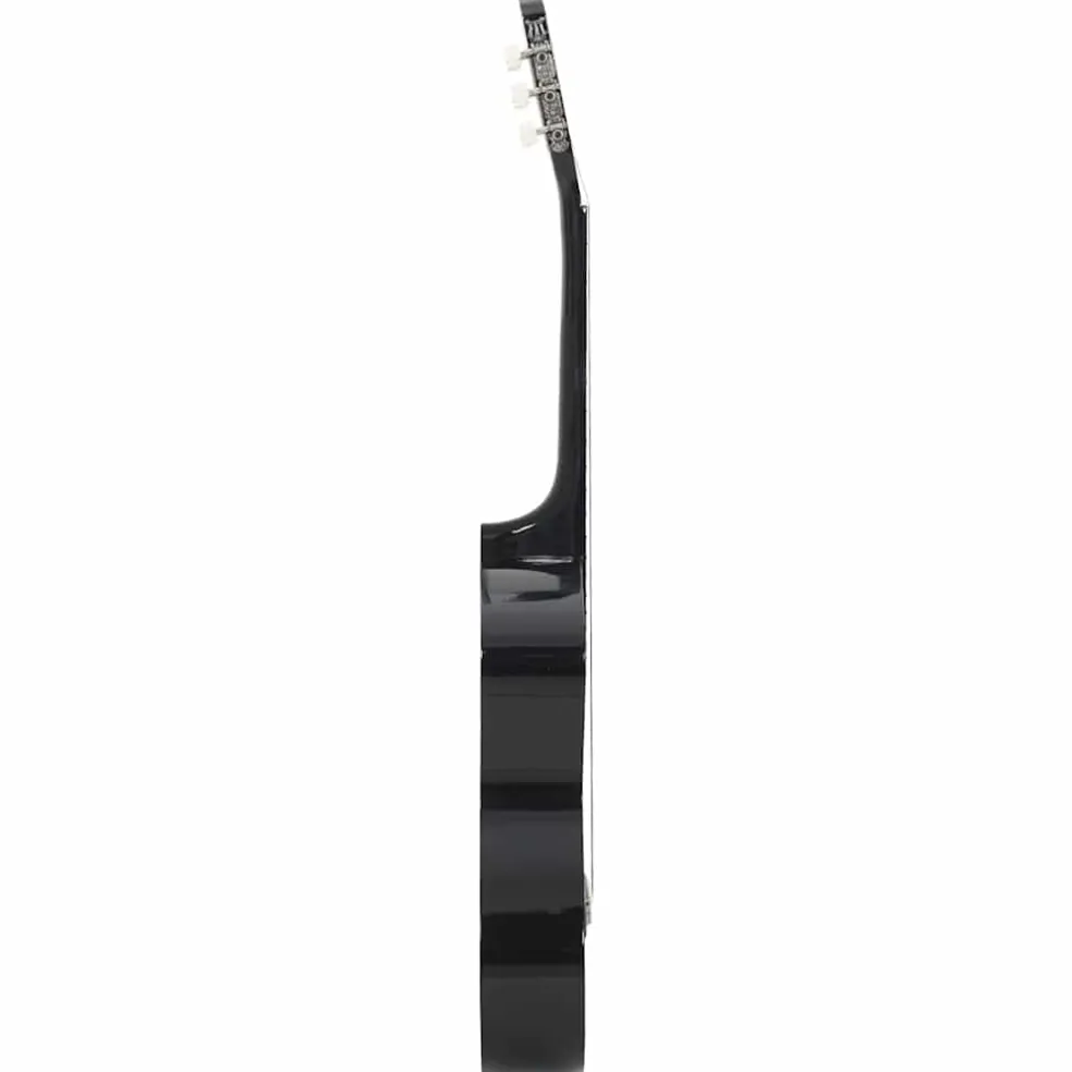 vidaXL Gitaar klassiek beginner 4/4 39" lindenhout zwart