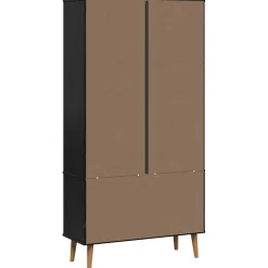 vidaXL Glazen Display Kast MOLDE 90 x 35 x 175 cm Massief grenenhout