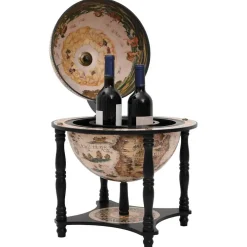 vidaXL Globebar massief eucalyptushout zwart
