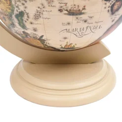 vidaXL Globebar tafelmodel eucalyptushout wit