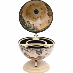 vidaXL Globebar tafelmodel eucalyptushout wit