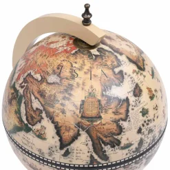vidaXL Globebar tafelmodel eucalyptushout wit
