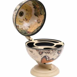 vidaXL Globebar tafelmodel eucalyptushout wit