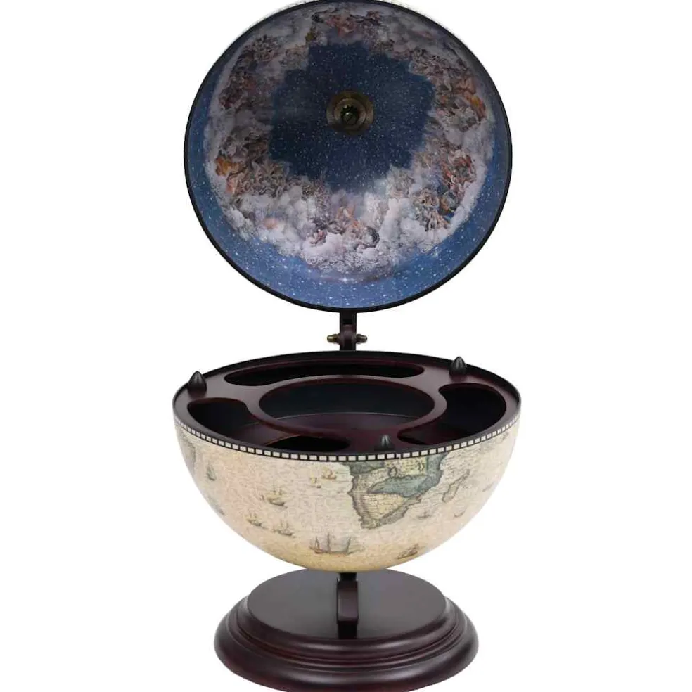 vidaXL Globebar tafelmodel eucalyptushout groen