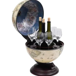 vidaXL Globebar tafelmodel eucalyptushout groen