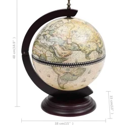 vidaXL Globebar tafelmodel eucalyptushout groen
