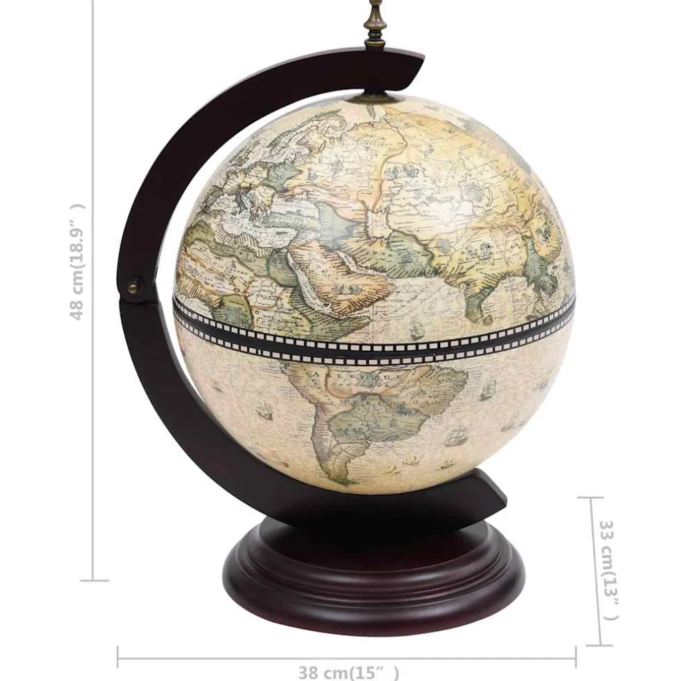 vidaXL Globebar tafelmodel eucalyptushout groen
