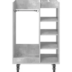vidaXL Golfkast met wiel Effen Beton Grijs 65 x 45 x 98 cm