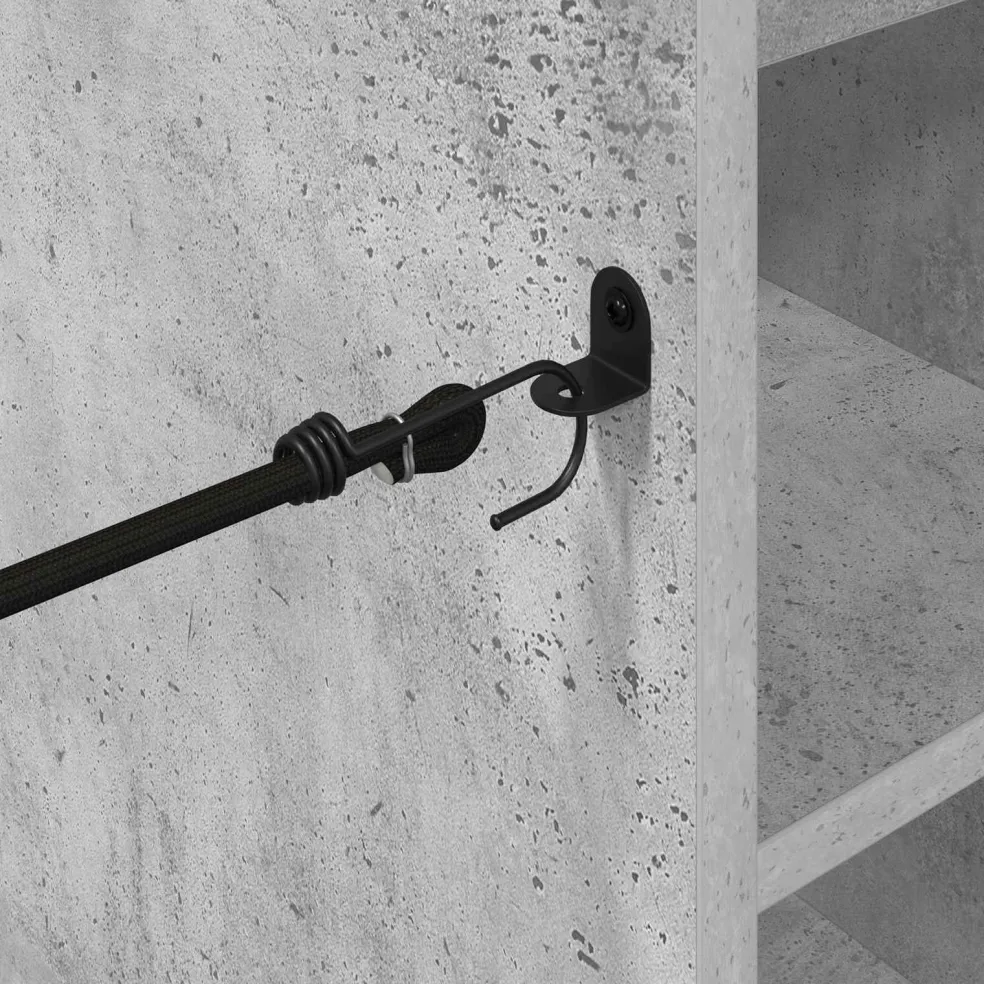 vidaXL Golfkast met wiel Effen Beton Grijs 65 x 45 x 98 cm