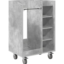 vidaXL Golfkast met wiel Effen Beton Grijs 65 x 45 x 98 cm
