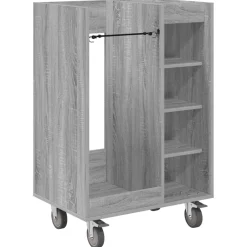 vidaXL Golfkast met wiel Effen Grijs Sonoma 65 x 45 x 98 cm