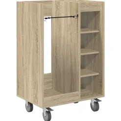 vidaXL Golfkast met wiel Effen Sonoma Eiken 65 x 45 x 98 cm