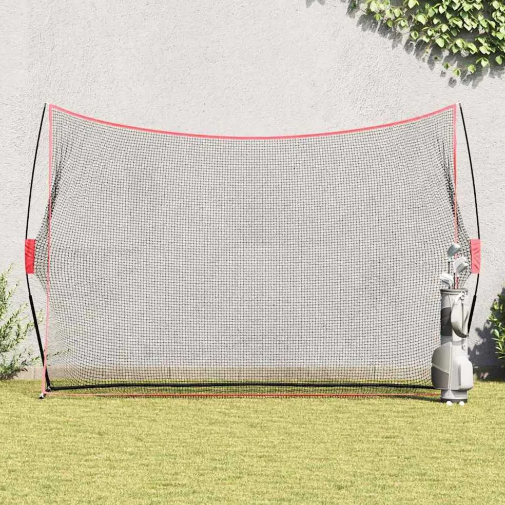 vidaXL Golf Trainingshulpmiddel Zwart 314 x 92 x 214 cm Polyester