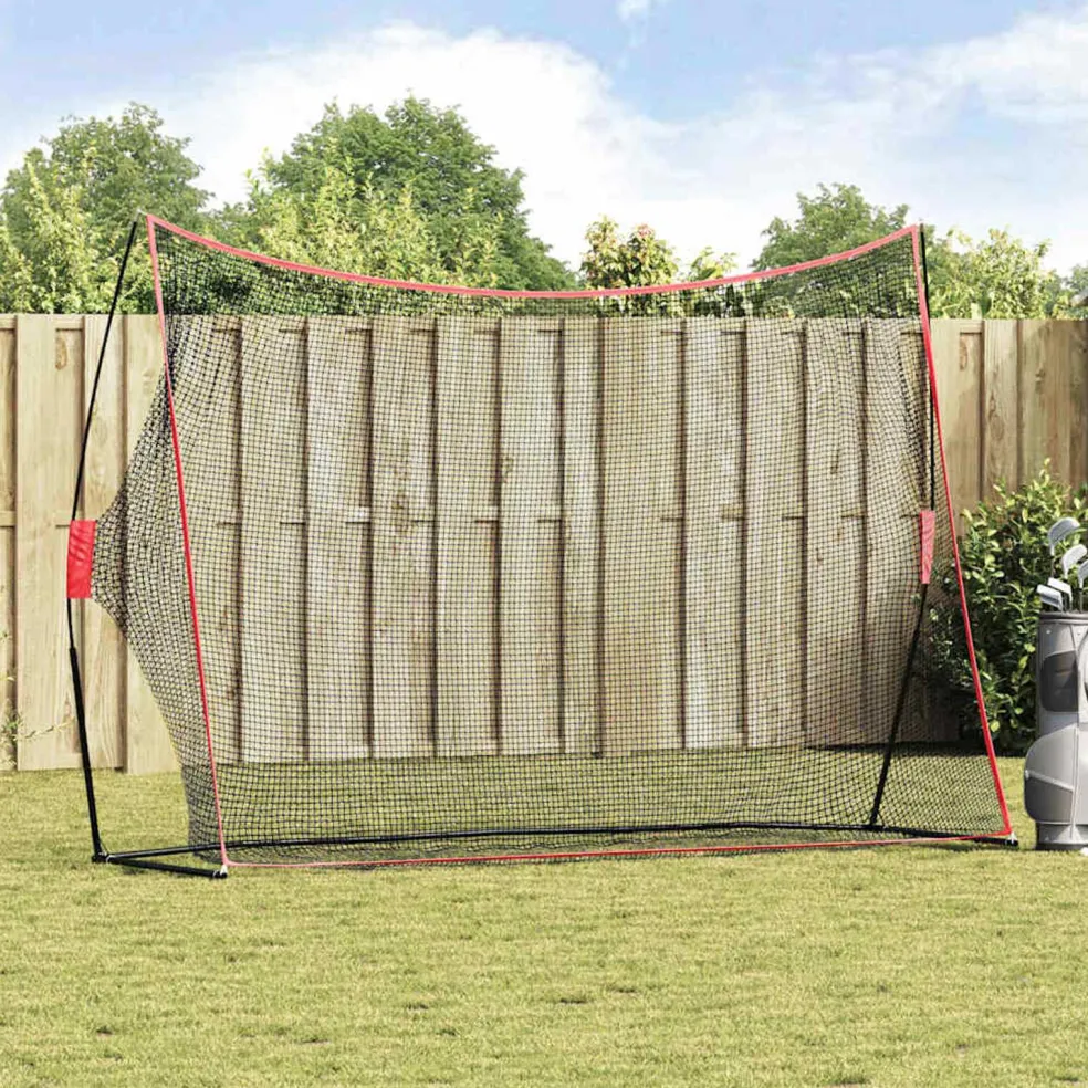 vidaXL Golf Trainingshulpmiddel Zwart 314 x 92 x 214 cm Polyester