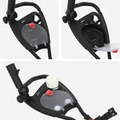 vidaXL Golf trolley met zitplaats Zwart Aluminium Opvouwbaar