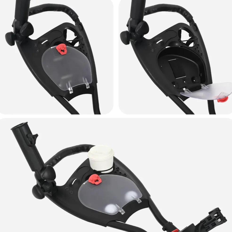 vidaXL Golf trolley met zitplaats Zwart Aluminium Opvouwbaar