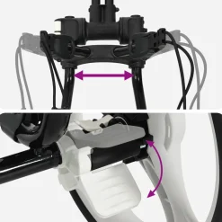 vidaXL Golf trolley met zitplaats Zwart en Wit IJzer Opvouwbaar