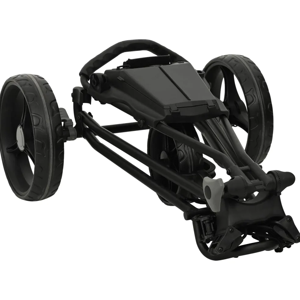 vidaXL Golf trolley Zwart IJzer Opvouwbaar