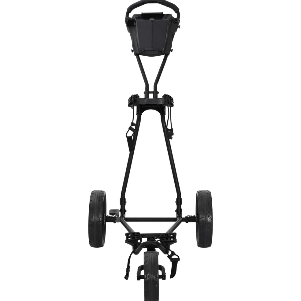 vidaXL Golf trolley Zwart IJzer Opvouwbaar