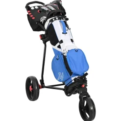vidaXL Golf trolley Zwart IJzer Opvouwbaar