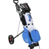 vidaXL Golf trolley Zwart IJzer Opvouwbaar