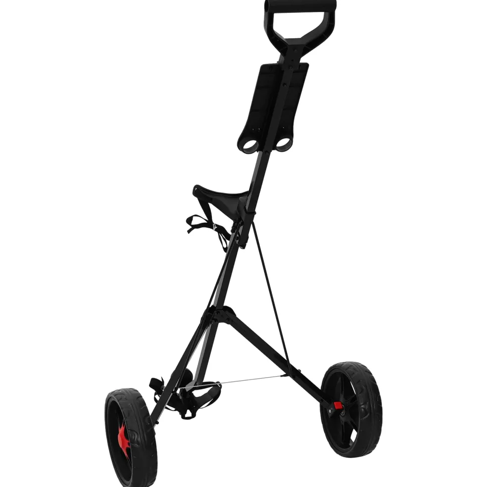 vidaXL Golf trolley Zwart IJzer Opvouwbaar
