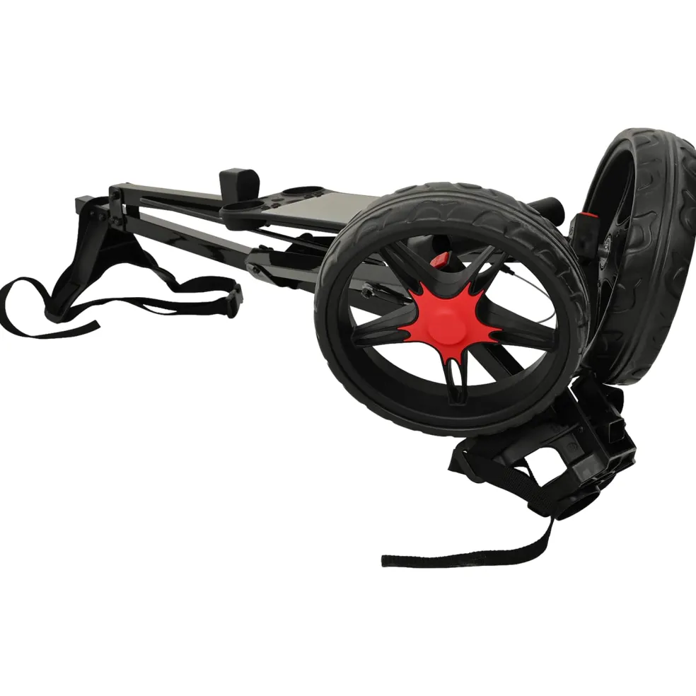 vidaXL Golf trolley Zwart IJzer Opvouwbaar