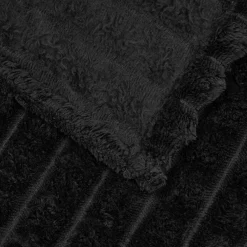vidaXL Gooi Deken Zwart 150 x 130 cm 0.5 kg Fleece