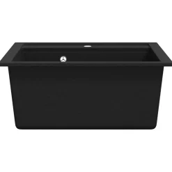 vidaXL Gootsteen enkele bak graniet beige