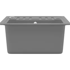 vidaXL Gootsteen enkele bak graniet beige