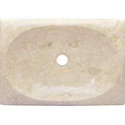 vidaXL Gootsteen 50x35x10 cm marmer crèmekleurig