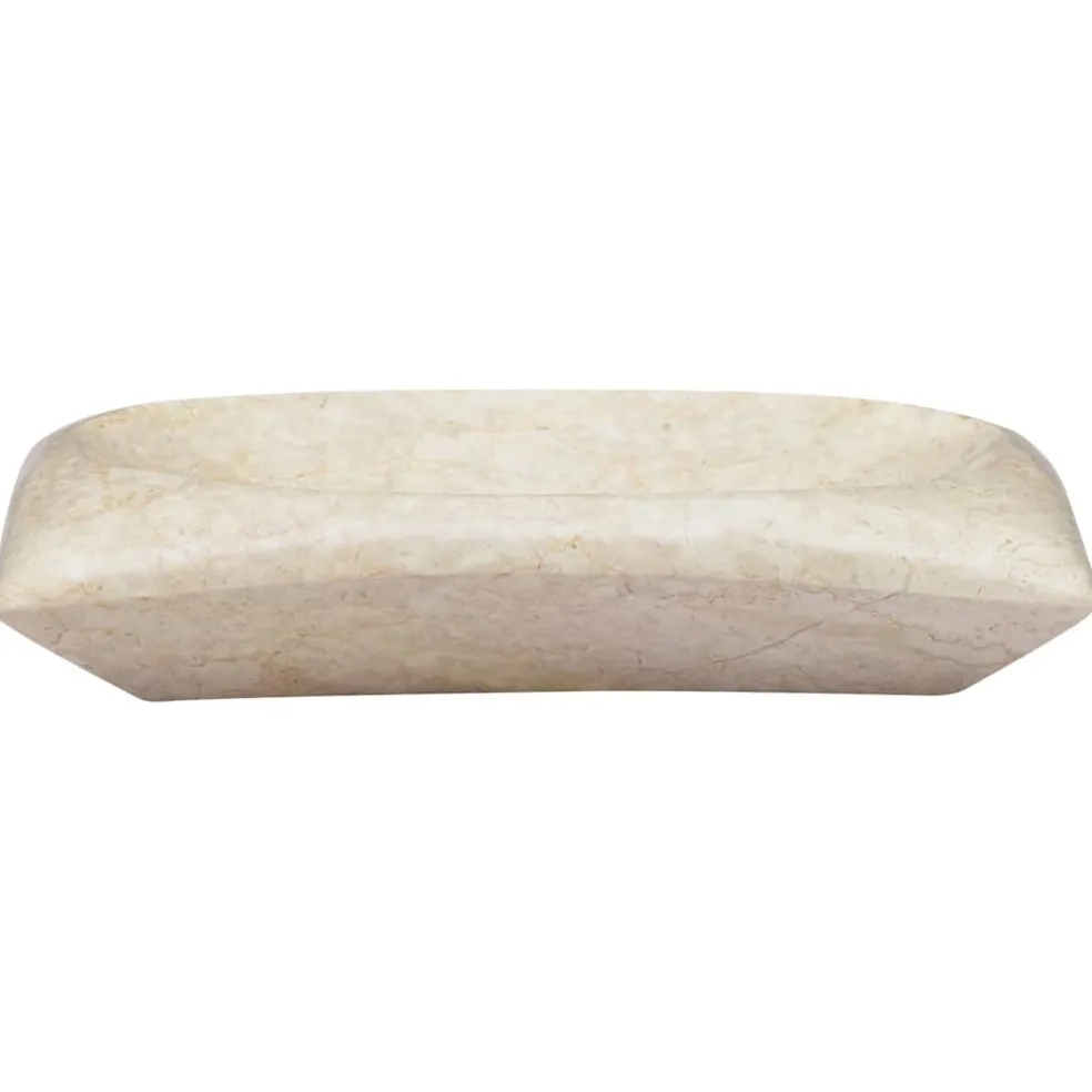 vidaXL Gootsteen 50x35x10 cm marmer crèmekleurig