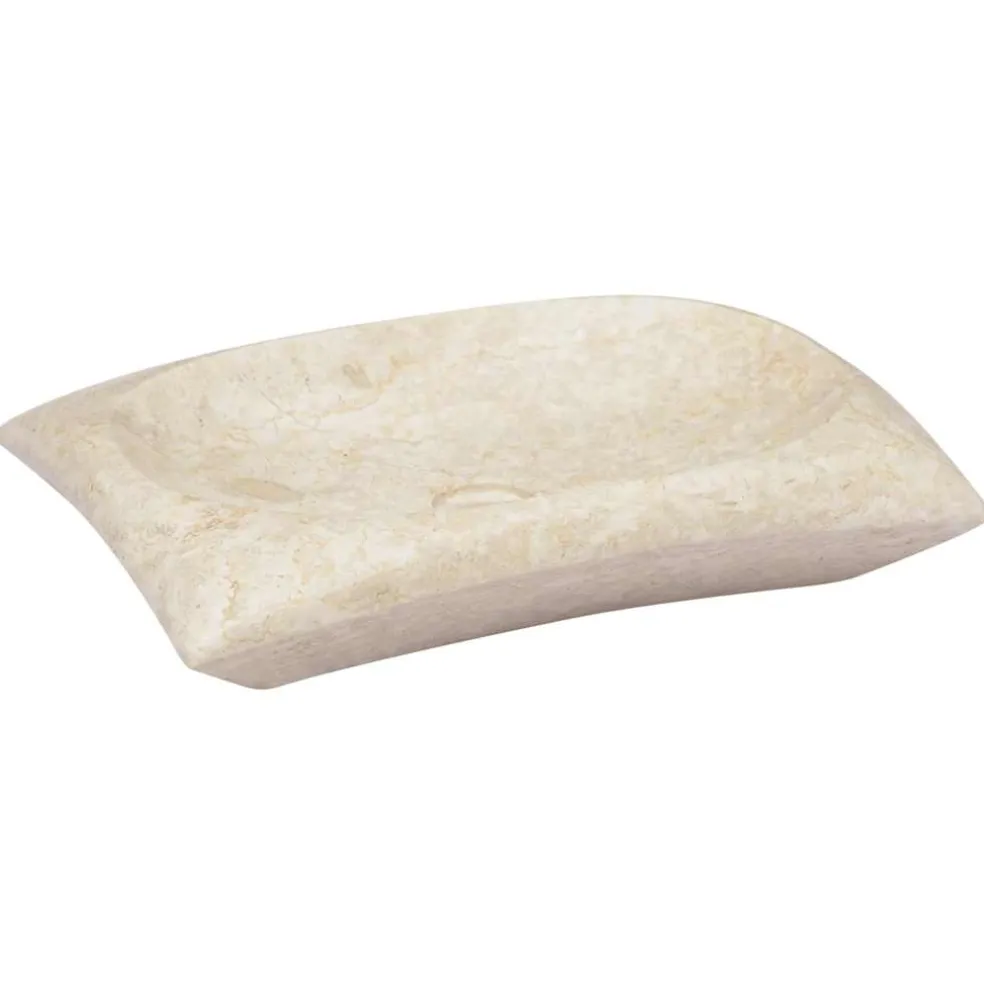 vidaXL Gootsteen 50x35x10 cm marmer crèmekleurig