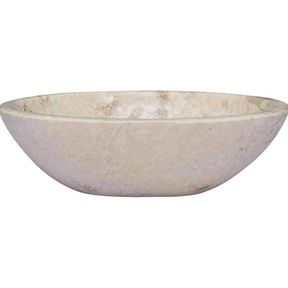 vidaXL Gootsteen 53x40x15 cm marmer crèmekleurig