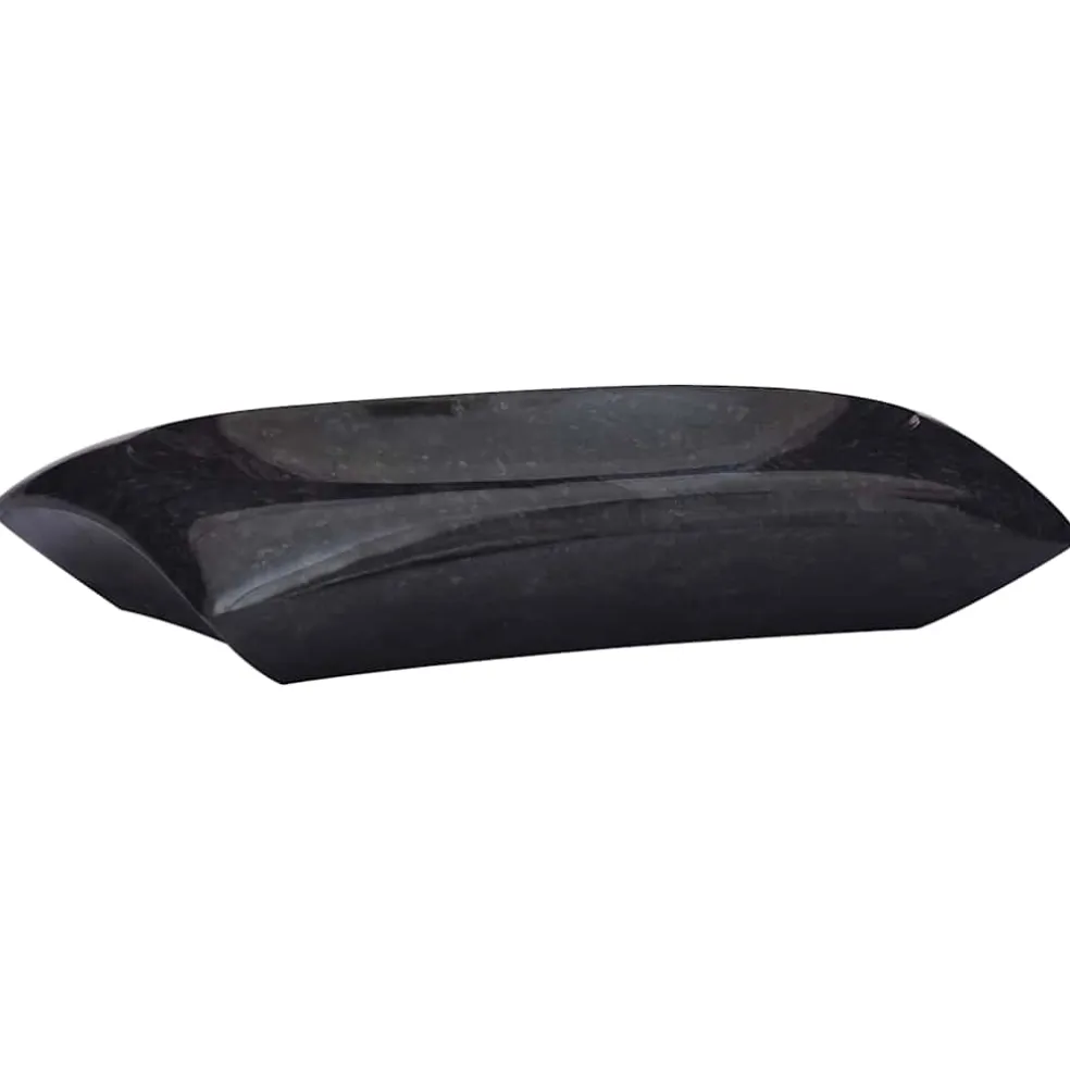 vidaXL Gootsteen 50x35x10 cm marmer zwart