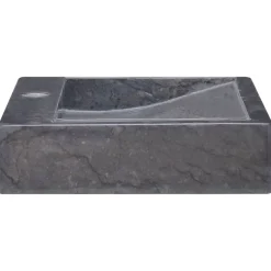 vidaXL Gootsteen 40x40x10 cm marmer grijs